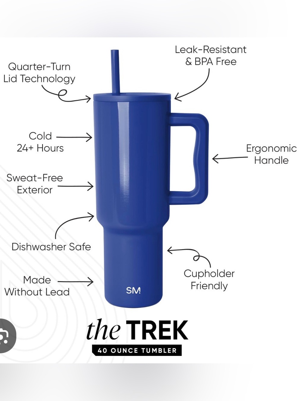 NWT SIMPLE MODERN THE TREK 4O0Z 2026 FLORAL TUMBLER! 24 HOURS COLD BEVERAGE! - Picture 2 of 5